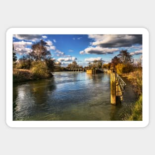 Approaching Day's Lock On The Thames Sticker